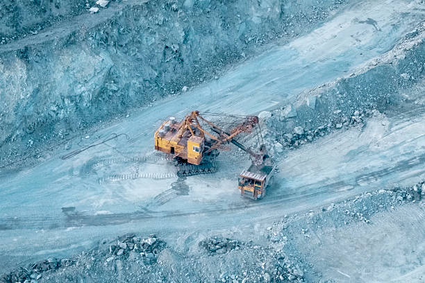 istock Loading and transportation of stone chips on dump trucks in quar 2229138388