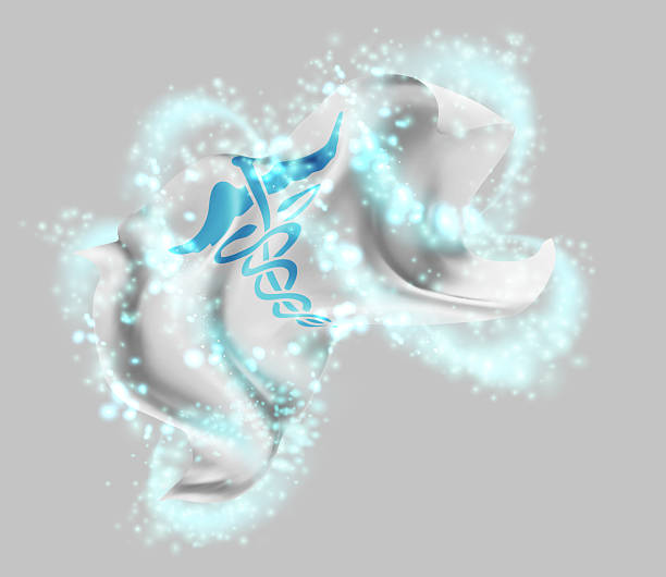 istock Pharmacy, vector 3d flag in whirlwind of magical radiance 2229141084