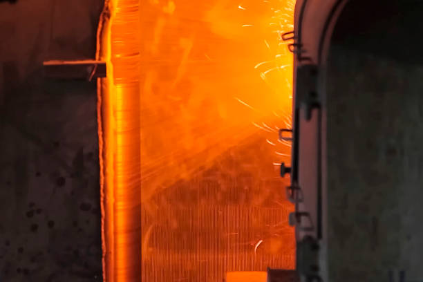 istock Stone wool production smelting furnace 2229141284