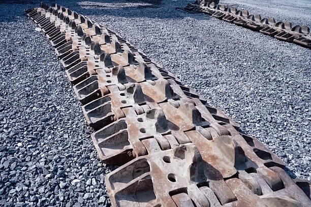 istock Mining excavator tracks repair and restoration. 2229141309