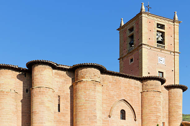 Monasterio Santa María la Real in Nájera, Spain, is a 15th-century Romanesque church and an important landmark along the Camino de Santiago in La Rioja.