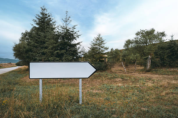 istock Blank road sign mock-up in nature 2229143606