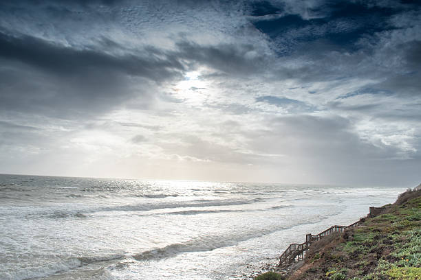 Coastal views at the beach along the foreshore near Aldinga Beach and Port Willunga, South Australia. A tourist destination known for its beaches.