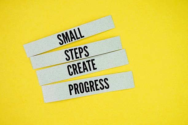 istock Inspirational and motivational words or quotes to succeed Small steps create progress. accumulate to create significant progress over time 2229157814