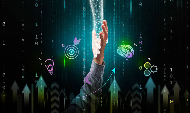 istock AI empowering human potential concept. Artificial intelligence's hand pulls a man's hand up to  help people grow, improve and achieve greater success in the digital era. 2229175145