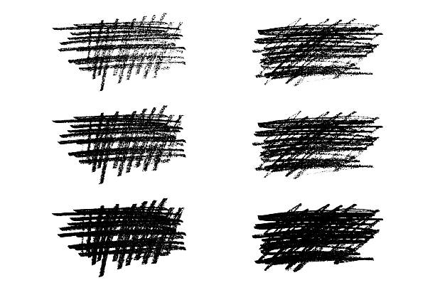istock Set of brush paint stroke texture swatch Hand painted background Ink scribble dab clipart Paint smudge for tags and stamps design 2229185059