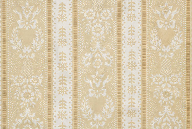 istock Old wallpaper on the wall. Old wallpaper for texture or background. 2229185104