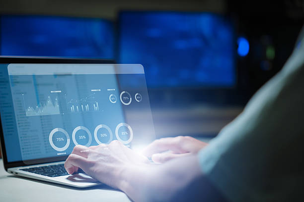 istock Business data dashboard provide business intelligence analytic for marketing strategy planning snugly with big data set to analyze customer demands and foreseeing business future 2229187217