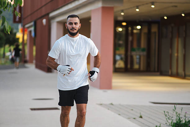 Man pursuing his plan to become strong and healthy