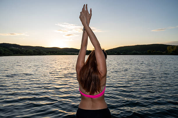 istock Woman and lake 2229204875