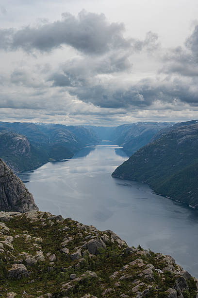 istock Lysefjord in Norway with Steep Cliffs and Overcast Sky 2229211448