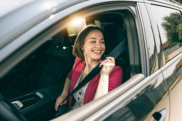 istock Woman Adjust Seatbelt 2229215031