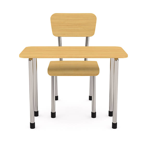 istock School desk and chair on white background. Isolated 3D illustration 2229215812