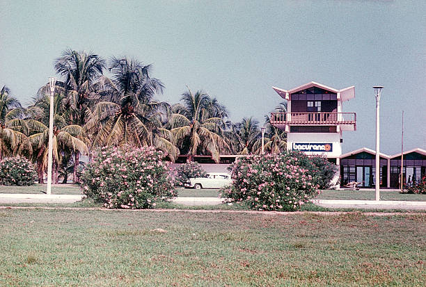 Havana, Cuba - December 1, 1976: Bakuranao Beach Area not far from Havana