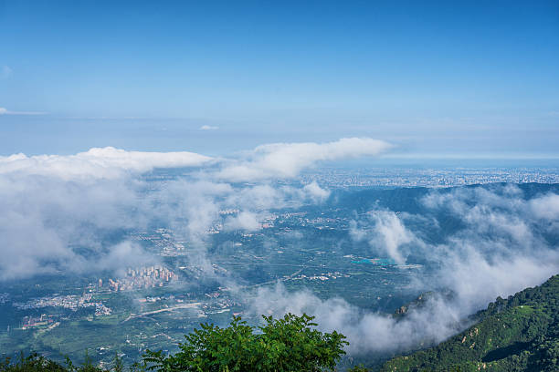Beijing, China - 9th August 2025 - Amazing cloudscape and distant view of Beijing city