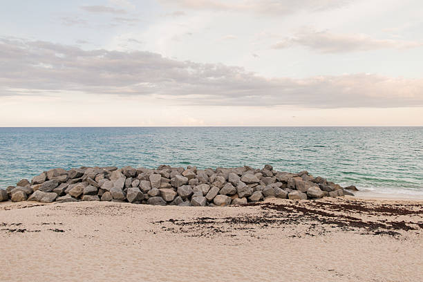 Cloudy Sunset Sky Over the Palm Beach, Florida Seashore, Summer 2025