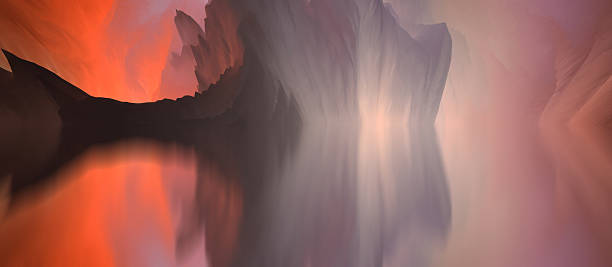 istock Magical world. Abstract Landscape, surreal lake and reflections. art, creativity and imagination. 3d illustration 2229266167
