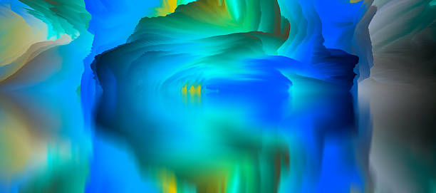 istock Magical world. Abstract Landscape, surreal lake and reflections. art, creativity and imagination. 3d illustration 2229266201
