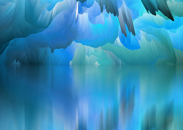 istock Magical world. Abstract Landscape, surreal lake and reflections. art, creativity and imagination. 3d illustration 2229266744