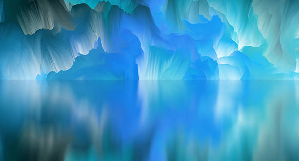 istock Magical world. Abstract Landscape, surreal lake and reflections. art, creativity and imagination. 3d illustration 2229266834
