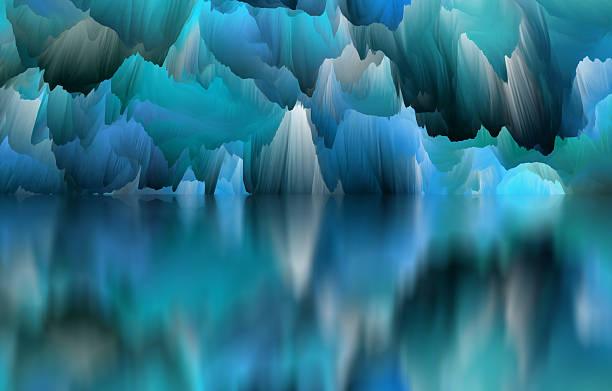 istock Magical world. Abstract Landscape, surreal lake and reflections. art, creativity and imagination. 3d illustration 2229266837