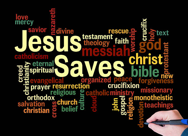 istock Word Cloud with JESUS SAVES concept create with text only 2229268983