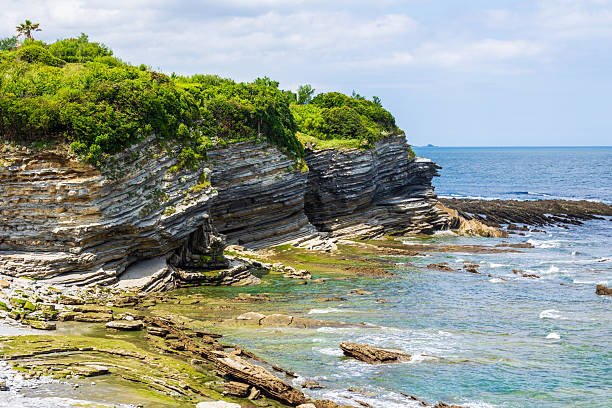 Whale's Back Cove with Unique Geological Cliffs in Saint-Jean-de-Luz