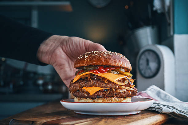 istock Double Smash Burger with Caramalized Onions and Cheese 2229272170