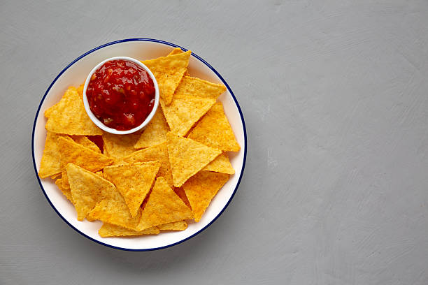 istock Homemade Salsa Dip and BBQ Chips Ready to Eat 2229281659
