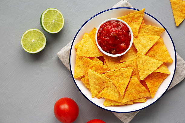istock Homemade Salsa Dip and BBQ Chips Ready to Eat 2229281671