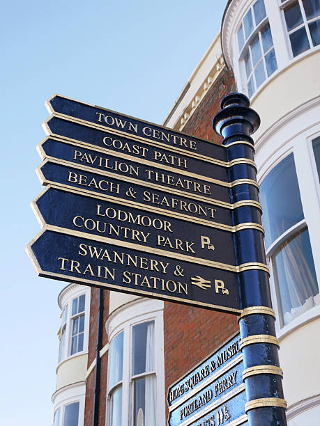 istock A pedestrian direction signpost in Weymouth, Dorset, England, UK 2229286404