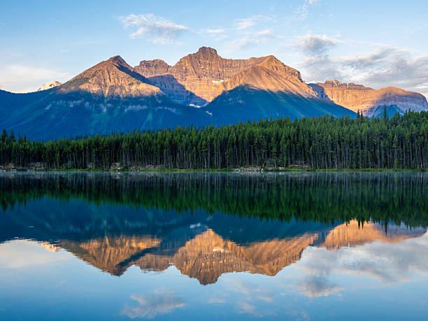 istock Golden sunrise reflection on Herbert Lake, Banff National Park 2229286477