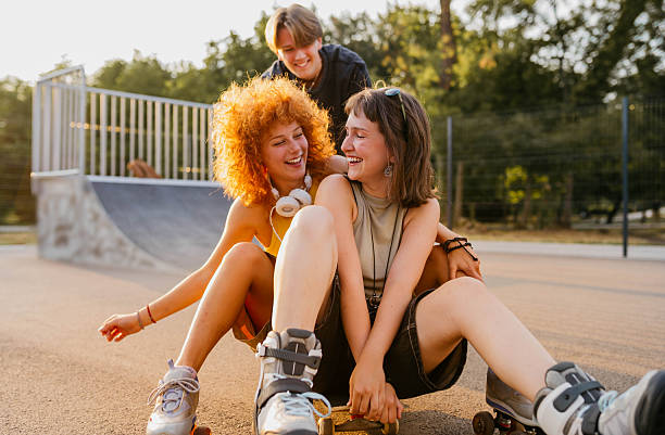 istock Hanging out in a skate park 2229286524