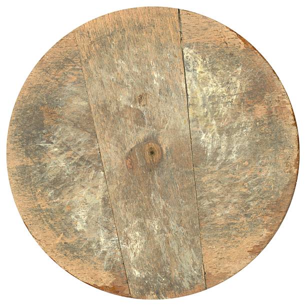 istock round brown wood isolated over white 2229288116
