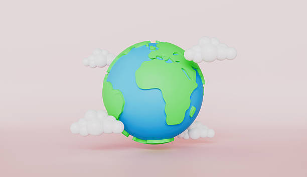 istock Planet Earth icon Global Warming and Climate Change, Planet Earth with Clouds around Concept 2229302771