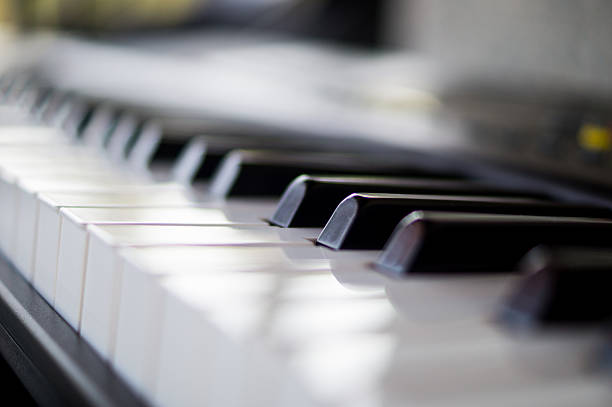 istock Macro photography of piano keys with selective focus 2229305343