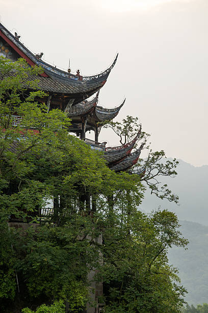 istock Traditional architecture among lush greenery in DuJiangYan 2229322137