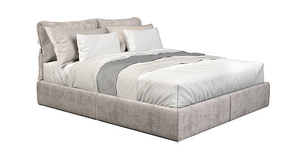 istock Furniture comfortable bedding minimalist on white backgrounds 3d render 2229333732