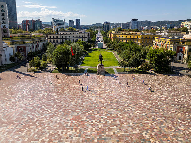 istock Drone view of Skanderbeg Square in Tirana 2229340960