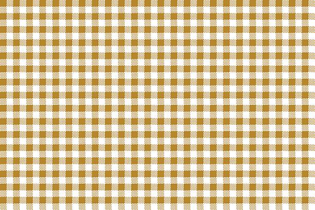 Lumberjack plaid.Scottish cage. Traditional scottish ornament. Scottish pattern in DarkGoldenrod and white color.