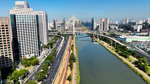 istock Cable Bridge At Downtown In Sao Paulo Brazil. 2229356113