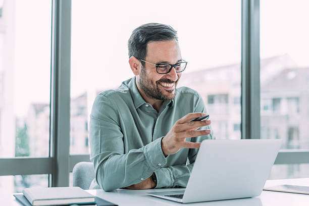 istock Businessman having video call in the office. 2229356666