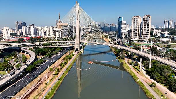 istock Cable Bridge At Downtown In Sao Paulo Brazil. 2229358050