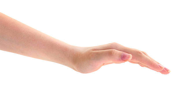 istock Human hand in protective gesture isolated on white background 2229364629