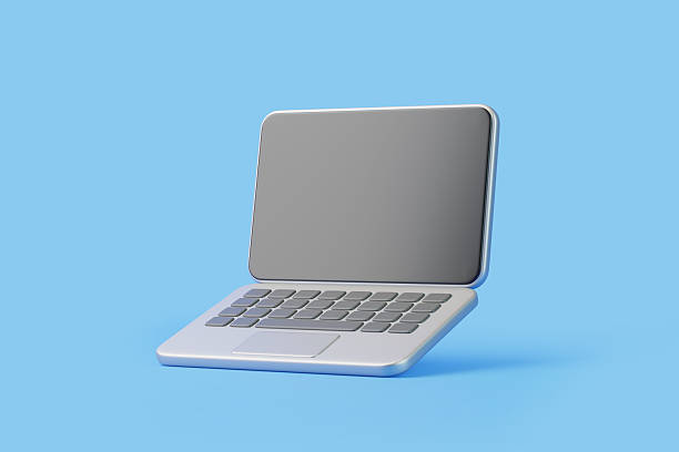 istock Minimalist 3D Laptop Illustration on Blue Background 2229372408