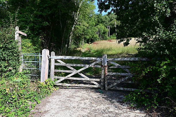istock Closed gate by a public footpath in the UK Countryside. 2229374439