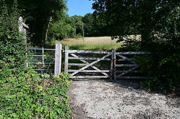 istock Closed gate by a public footpath in the UK Countryside. 2229374568