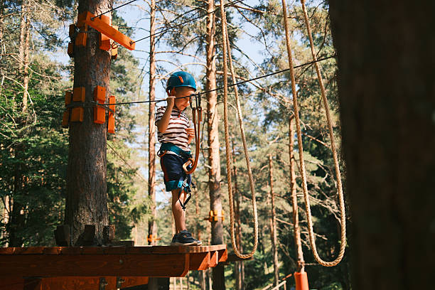 istock Young Boy Playing in Adventure Playground 2229377695
