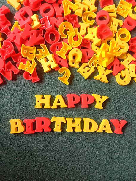 happy birthday poster design 3d text