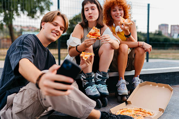 istock Take out pizza in a skate park 2229387575